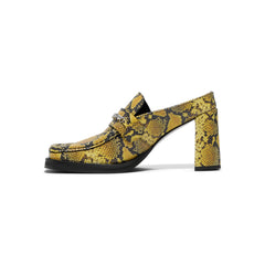 Martine Rose Square Toe Heel (Yellow/Black)