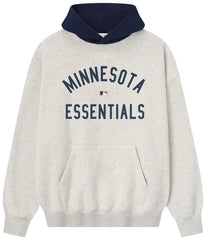 Fear of God Essentials Twins Sport Hoodie Oatmeal Heather/Midnight Navy