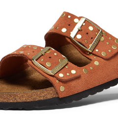 Birkenstock Arizona Rivets (Dark Rust Suede)
