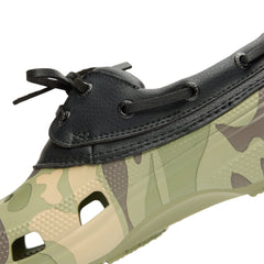 Crocs Classic Duck Camo Boat Shoe (Black/Cargo)