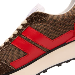 Lanvin Bumpr Mesh Sneakers (Brown/Red)