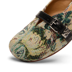 GANNI Sue Heeled Mules Tapestry (Jadeite)