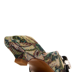 GANNI Sue Heeled Mules Tapestry (Jadeite)
