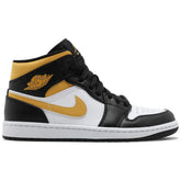 Jordan 1 Mid White Pollen Black