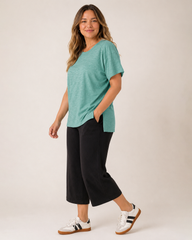 Essential Cotton Slub Tee in Sagebrush