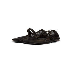 SANDY LIANG Mary Jane Mesh Ballerina Flats (Black)