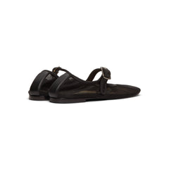 SANDY LIANG Mary Jane Mesh Ballerina Flats (Black)