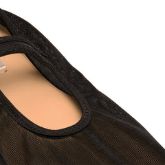 SANDY LIANG Mary Jane Mesh Ballerina Flats (Black)