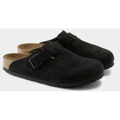 Birkenstock Boston Soft Footbed Suede Black
