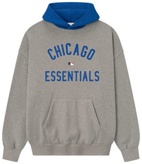 Fear of God Essentials Cubs Sport Hoodie Concrete Heather/Blue