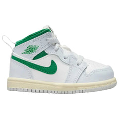 Jordan 1 Mid Summit White Pure Platinum Sail Pine Green (TD)