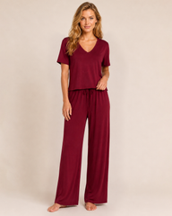 Dream Soft Pajama Bottoms in Cabernet
