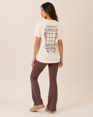 Corner Cafe Back Graphic Tee in Cream