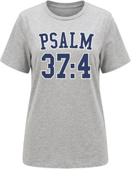 Psalms 37:4 Graphic Tee in Grey